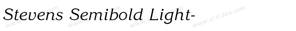 Stevens Semibold Light字体转换